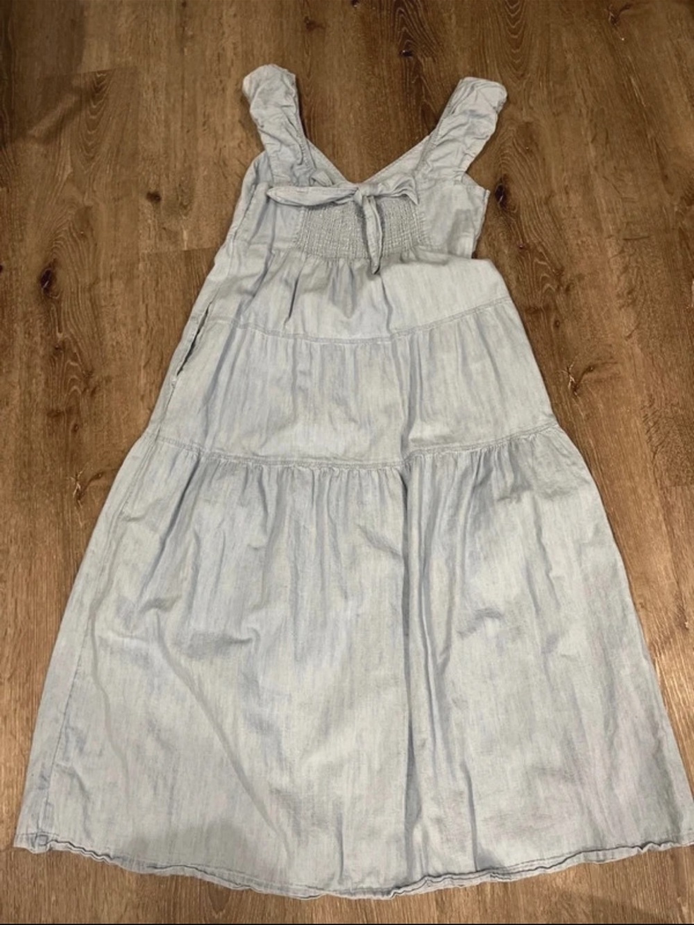 Old Navy Light Blue Tiered Ruffle Strap Maxi Dress - Picture 2 of 3